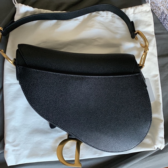 Black SADDLE BAG Grained Calfskin - Picture 12 of 12